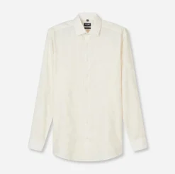 Olymp kauluspaita Luxor jacquard Offwhite, luonnonvalkoinen