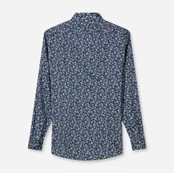 Olymp kauluspaita Luxor Modern Fit Floral Print, sininen kuosi
