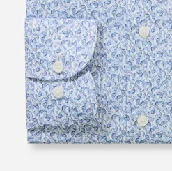Olymp kauluspaita Luxor Modern Fit Microprint, vaaleansininen