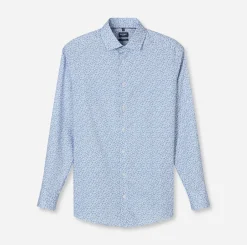 Olymp kauluspaita Luxor Modern Fit Microprint, vaaleansininen