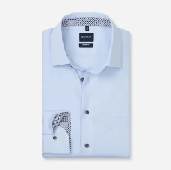 Olymp kauluspaita Luxor Modern Fit Contrast Non Iron, vaaleansininen