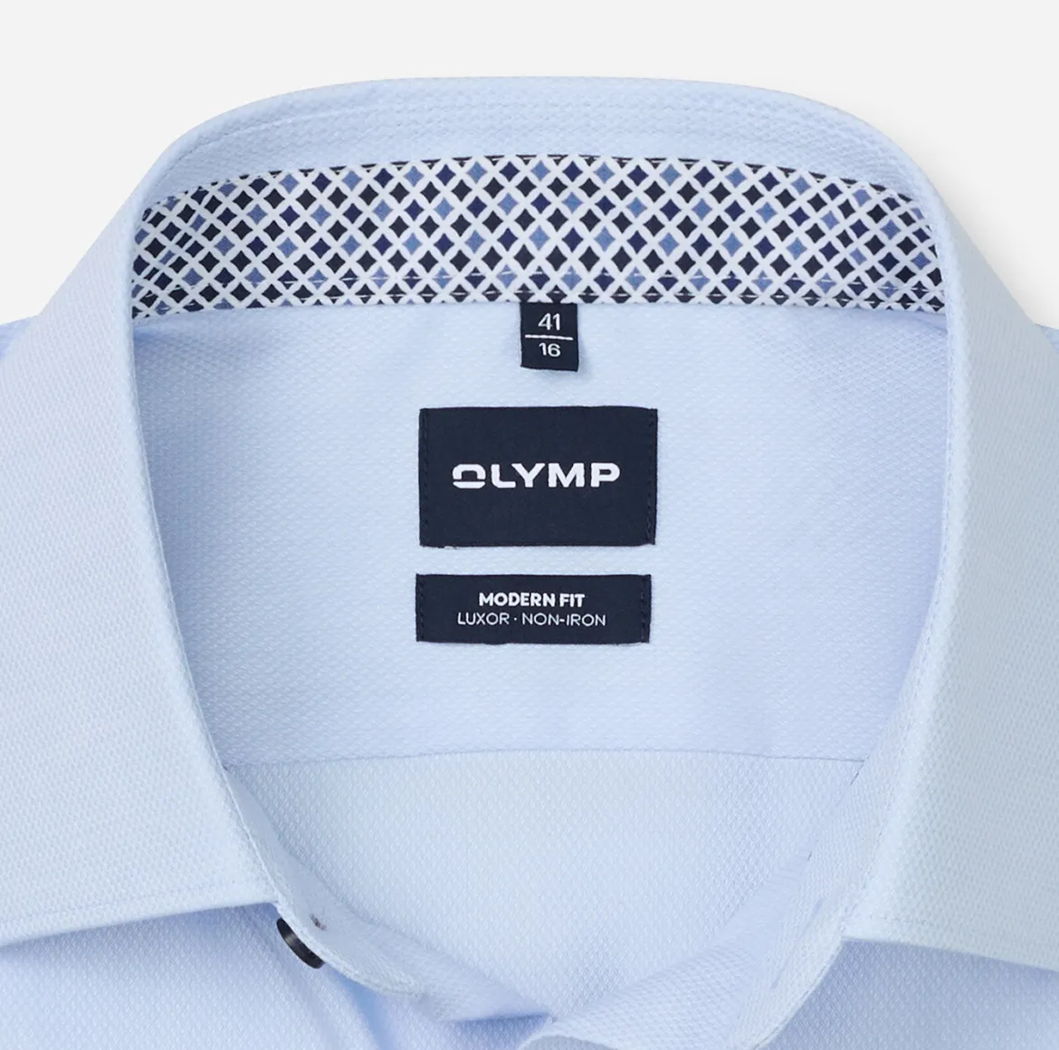 Olymp kauluspaita Luxor Modern Fit Contrast Non Iron, vaaleansininen
