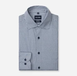 Olymp kauluspaita 24/Seven Modern Fit Jersey Print, sininen kuosi