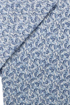Olymp kauluspaita SS Luxor Modern Fit Microprint, vaaleansininen