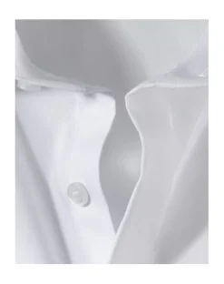 Olymp Level Five Kauluspaita, Body Fit Tuplamansetti + hiha Valkoinen