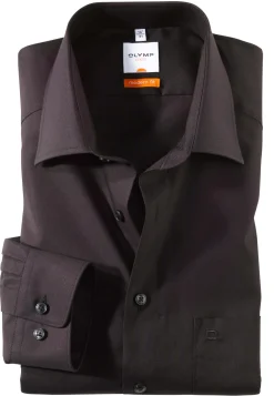 Olymp Luxor Kauluspaita +hiha, Modern Fit Musta