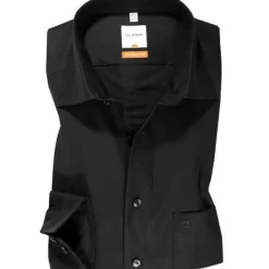 Olymp Luxor Kauluspaita, Modern Fit Musta