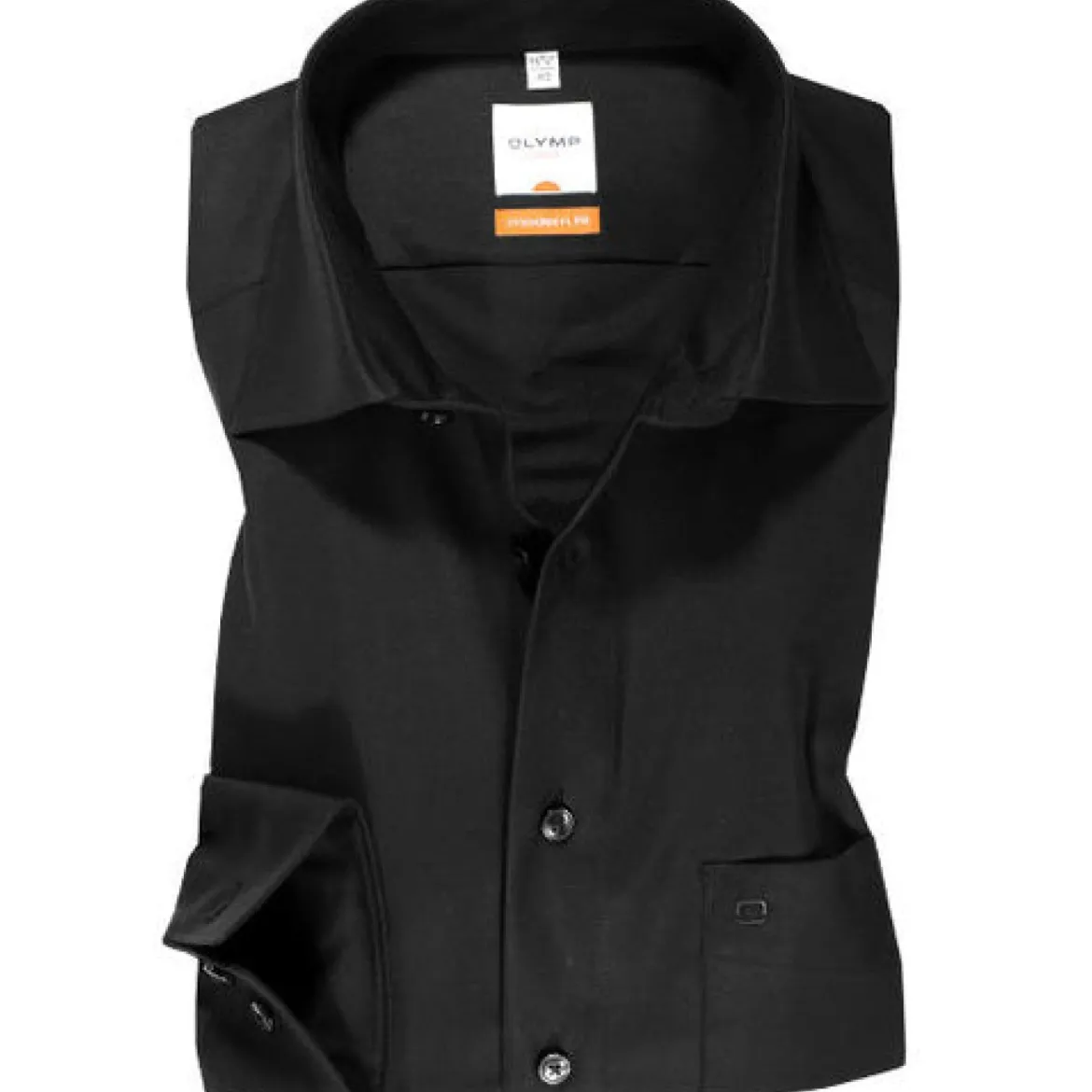 Olymp Luxor Kauluspaita, Modern Fit Musta