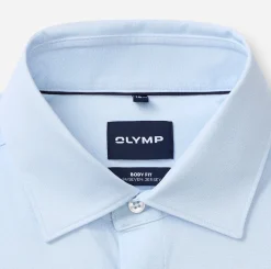 Olymp miesten kauluspaita 24/7 Body Fit Jersey Microprint, valkopohjainen kuosi