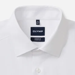 Olymp miesten kauluspaita Cover Shirt Modern Fit, valkoinen