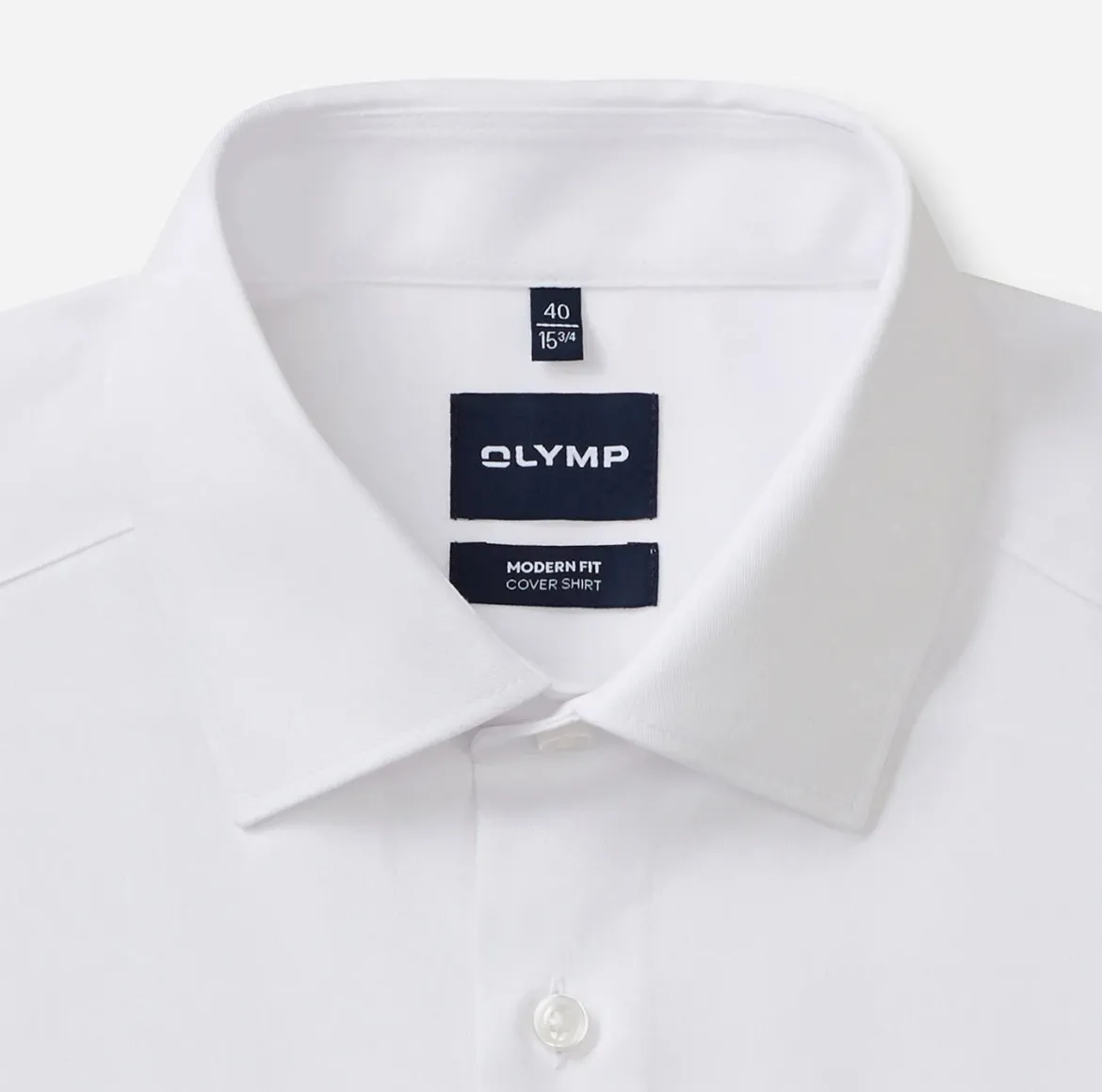 Olymp miesten kauluspaita Cover Shirt Modern Fit, valkoinen