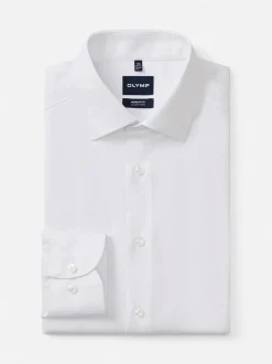 Olymp miesten kauluspaita Cover Shirt Modern Fit, valkoinen