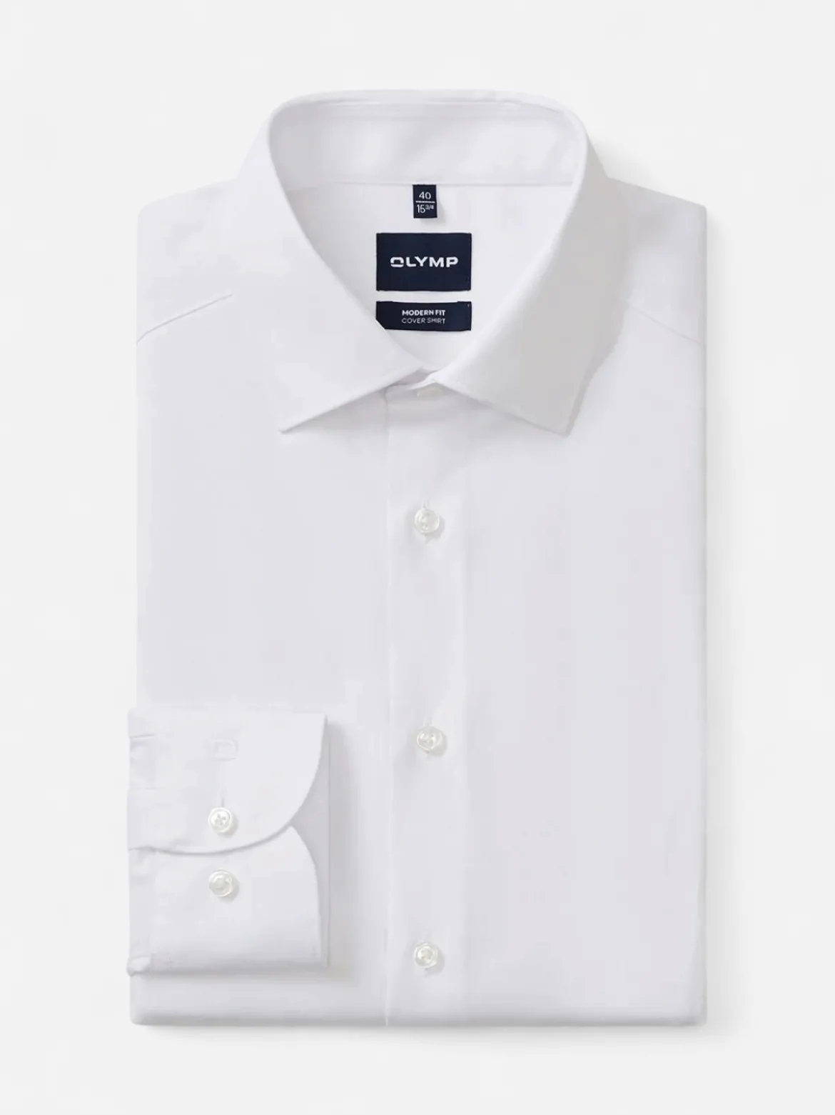 Olymp miesten kauluspaita Cover Shirt Modern Fit, valkoinen