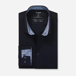 Olymp miesten kauluspaita, 095 24/7 - LUXOR MODERN FIT JERSEY Tummansininen