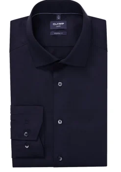 Olymp miesten kauluspaita, 042 LUXOR MODERN FIT SATIN Sininen