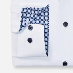Olymp miesten kauluspaita, 095 24/7 - LUXOR MODERN FIT JERSEY Valkoinen