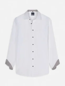 Olymp miesten kauluspaita Luxor Modern Fit Contrast Non Iron, valkoinen