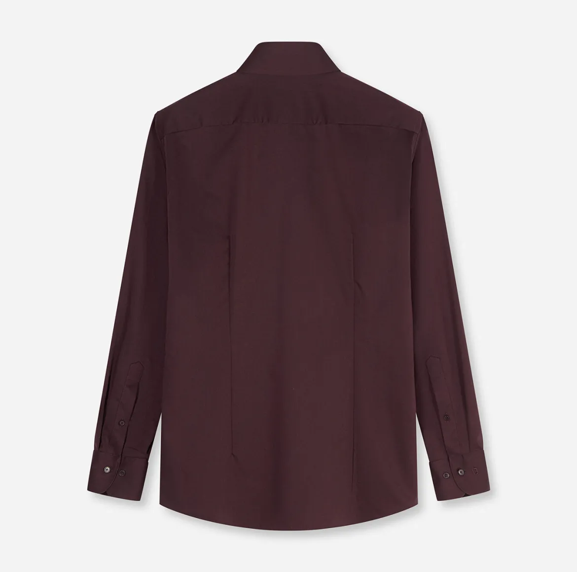 Olymp miesten kauluspaita Luxor Modern Fit Satin Non iron, tumma luumunpunainen