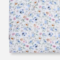 Olymp miesten lyhythihainen kauluspaita SS Luxor Modern Fit Floral Print, valkopohjainen kuosi