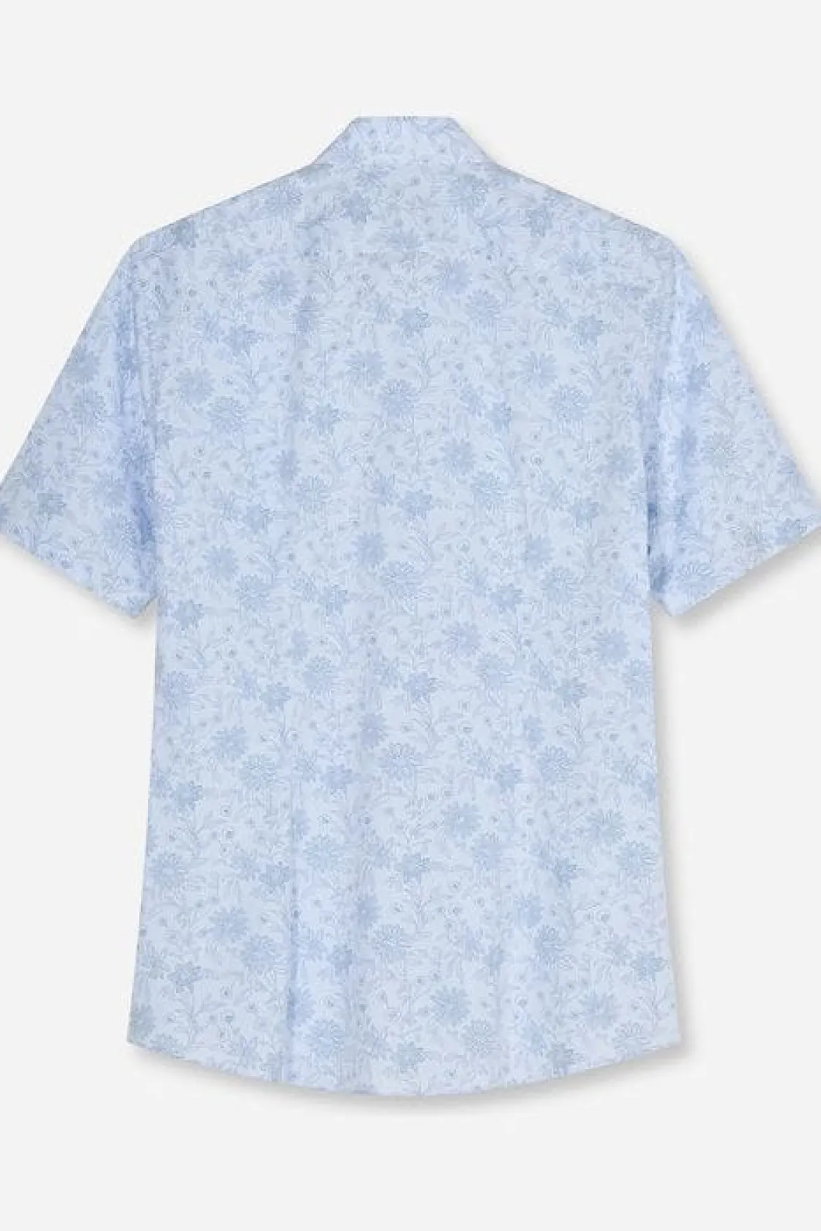 Olymp miesten lyhythihainen kauluspaita Luxor Modern Fit SS Floral Print, kuosivaaleansininen