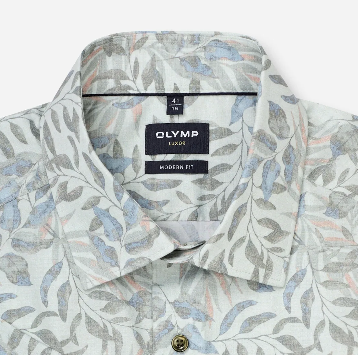 Olymp miesten lyhythihainen kauluspaita Luxor Modern Fit, vihreä