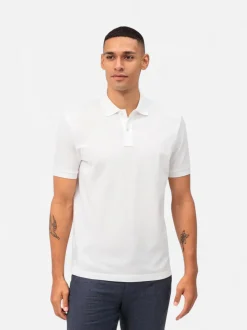 Olymp miesten pikeepaita, CASUAL REGULAR FIT POLO SHIRT Valkoinen