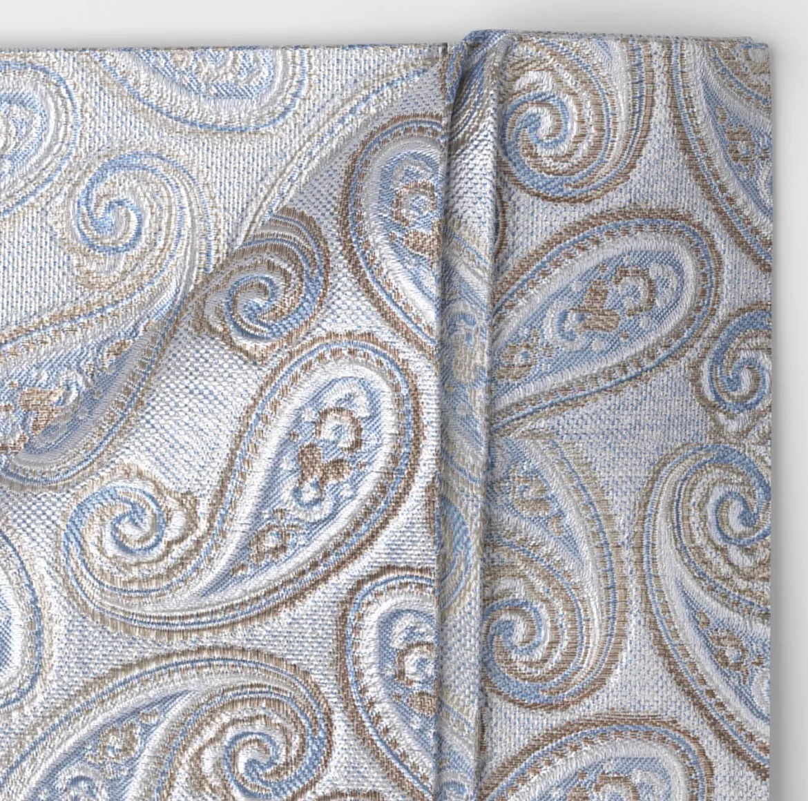 Olymp rusetti + taskuliina Jacquard Paisley, sininen kuosi