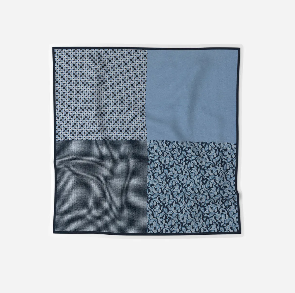 Olymp taskuliina 4 In 1 Pocket Square, sininen kuosi