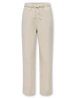 Only and Sons Junior lasten housut, OSJLINUS COTTON LINEN PANT Vaalea Beige