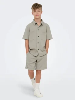 Only and Sons Junior lasten shortsit OSJNEW Kodyl Sweatshorts, beige