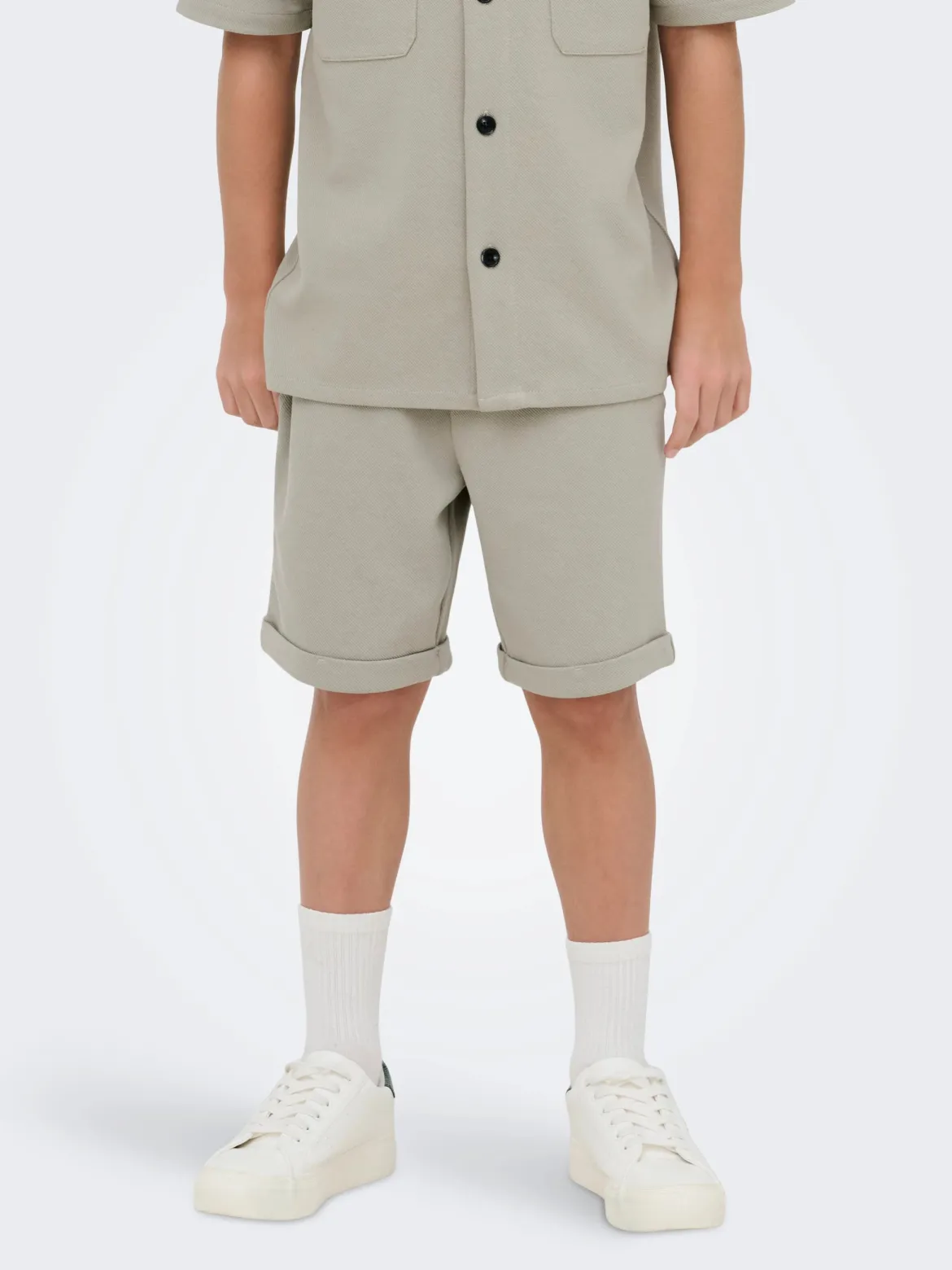 Only and Sons Junior lasten shortsit OSJNEW Kodyl Sweatshorts, beige