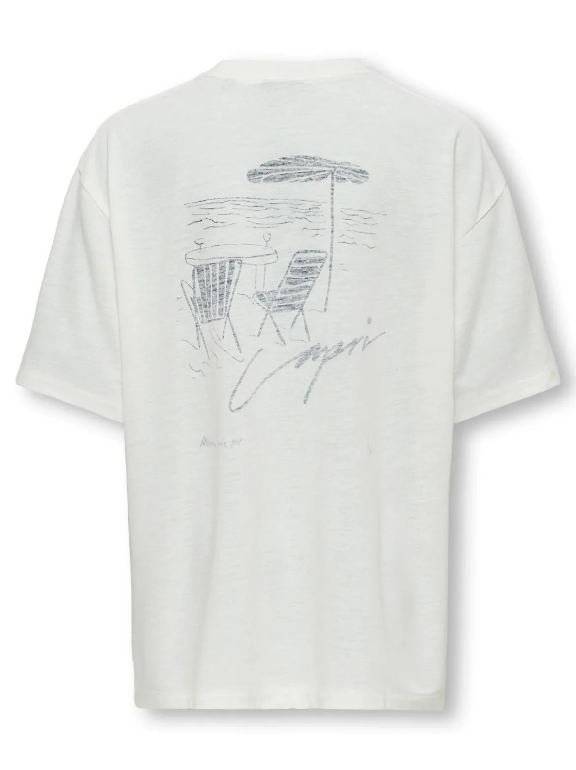 Only and Sons Junior t-paita, OSJMILON SS OVERSIZE O-NECK T-SHIRT Luonnonvalkoinen