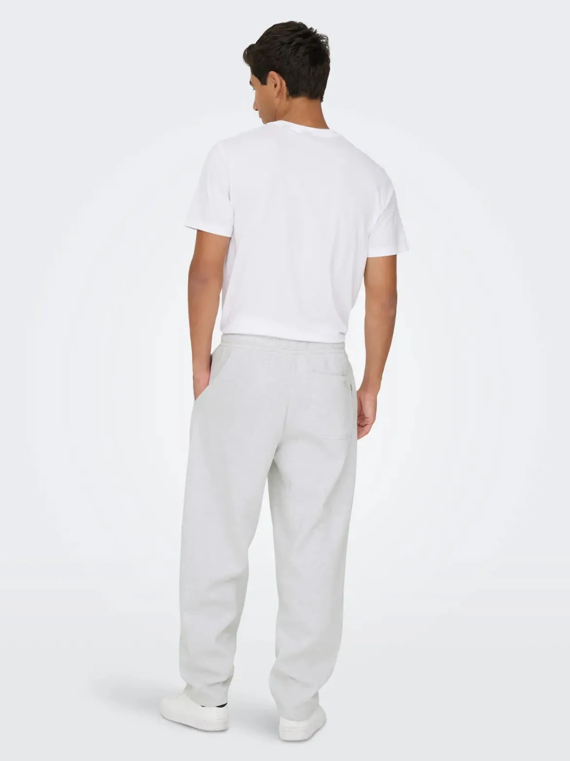Only and Sons miesten collegehousut Onsceres Wide Pant, vaaleanharmaa