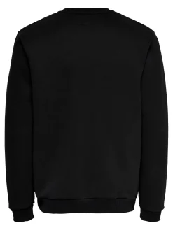 Only and Sons miesten collegepaita ONSCERES Crew Neck, musta