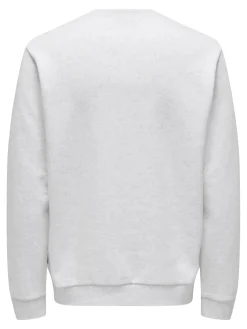 Only and Sons miesten collegepaita ONSCERES Crew Neck, vaaleanharmaa