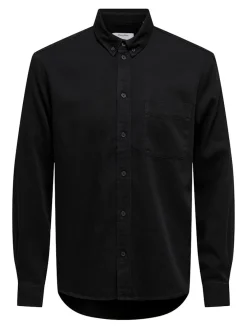 Only and Sons miesten farkkupaita ONSOrson Regular YFM DNM Shirt, musta