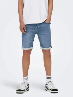 Only and Sons miesten farkkushortsit Blue Denim