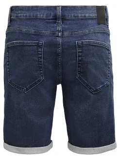 Only and Sons Miesten Farkkushortsit PLY LIFE REG BLUE JOG Indigo