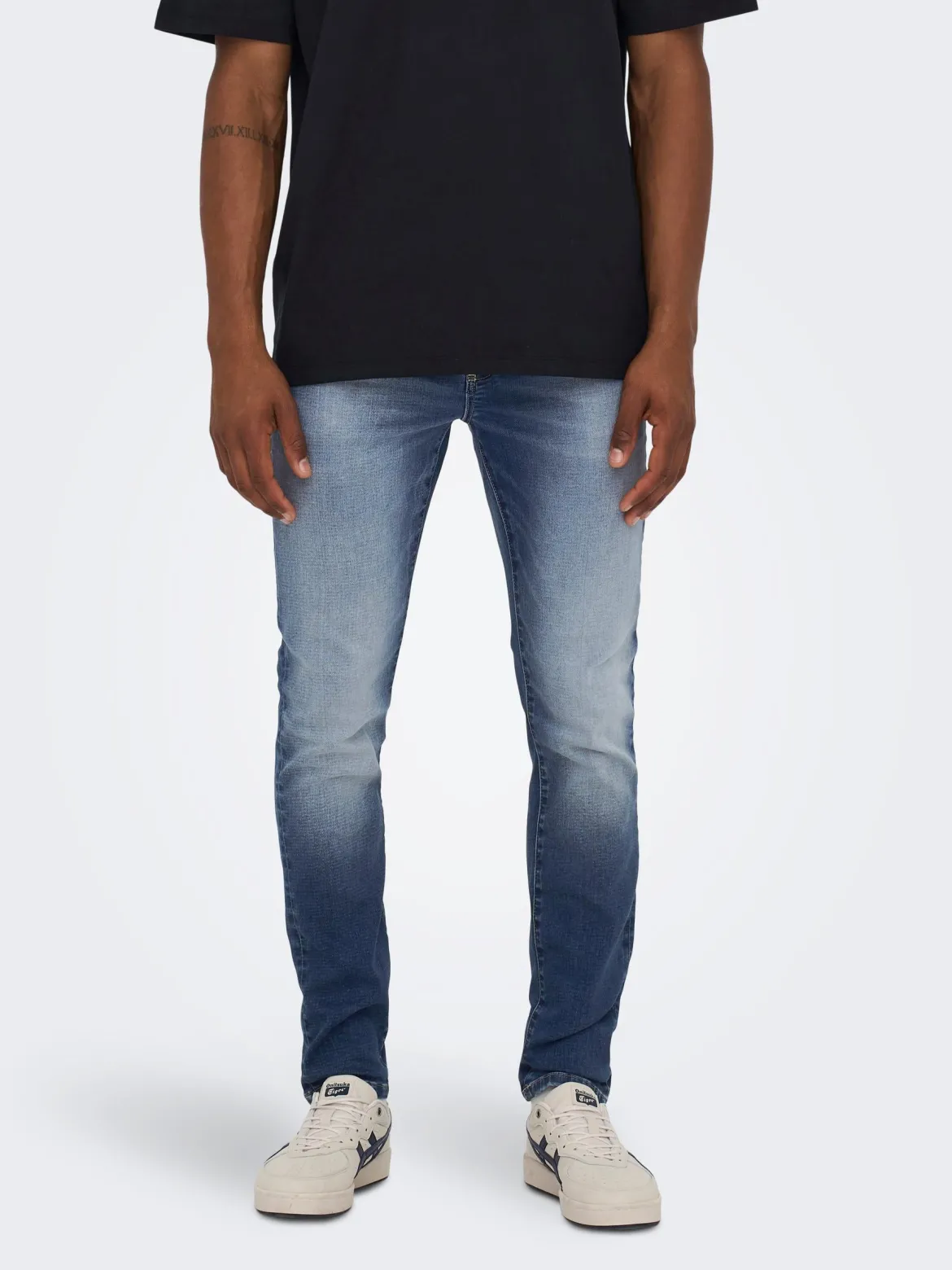 Only and Sons Miesten Farkut Loom Slim Jog 3522 Nos Indigo