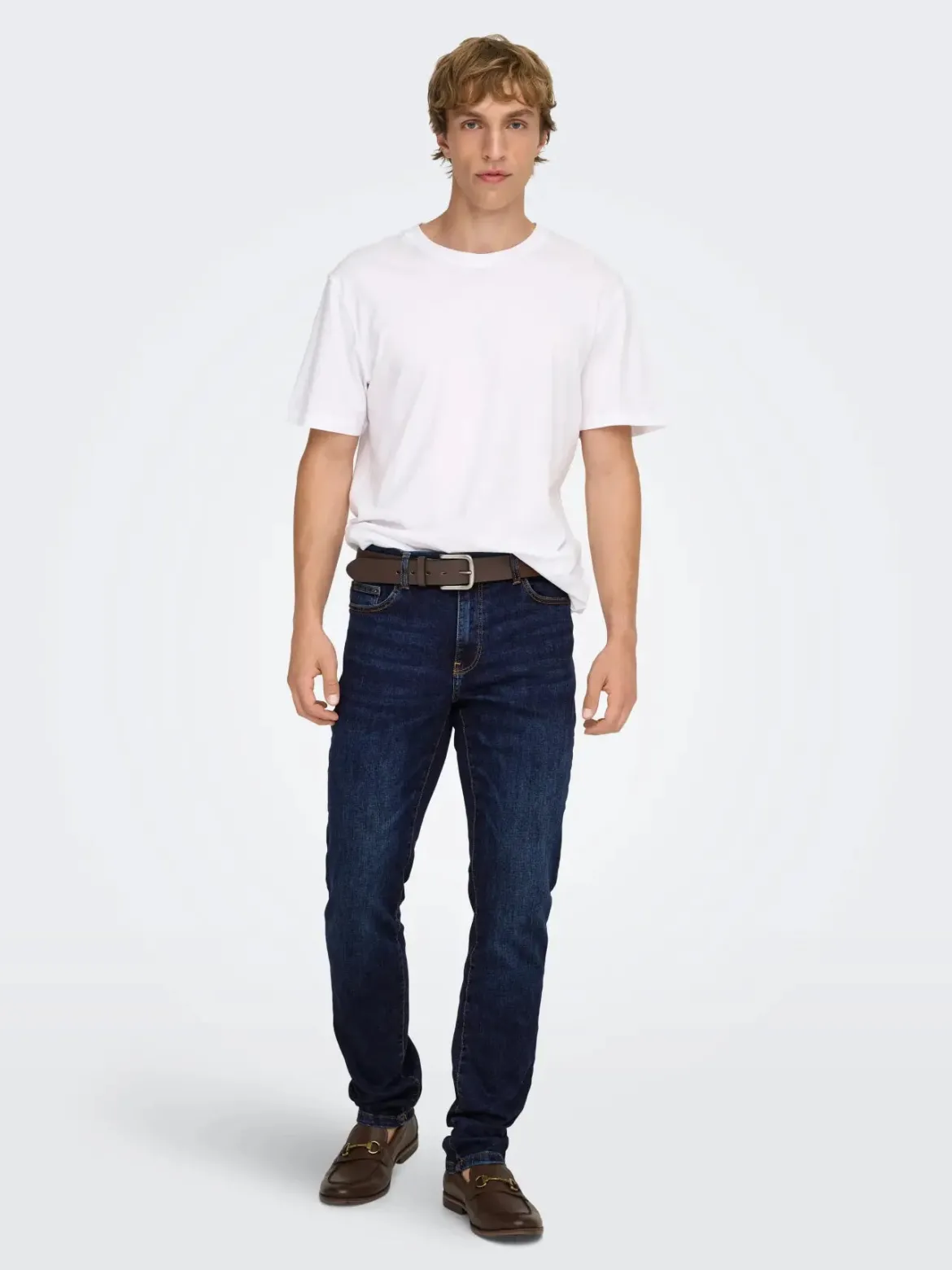Only and Sons miesten farkut Loom Slim 6749, Dark Blue Denim