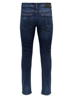 Only and Sons miesten farkut Loom Slim 6749, Dark Blue Denim