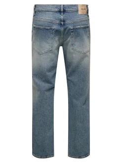 Only and Sons miesten farkut, ONSEDGE PERFORMANCE LB 3816 DOT DNM Light Blue Denim