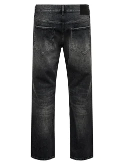 Only and Sons miesten farkut, ONSEDGE PERFORMANCE WB 3824 DOT DNM Washed Black