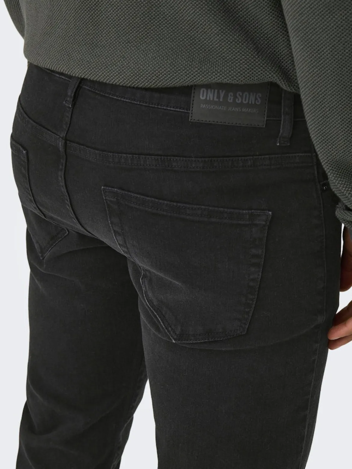 Only and Sons miesten farkut ONSWEFT REGULAR BLACK 8638 MAT DNM NOOS, Black Denim