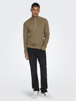 Only and Sons miesten farkut ONSWEFT REGULAR BLACK 8638 MAT DNM NOOS, Black Denim