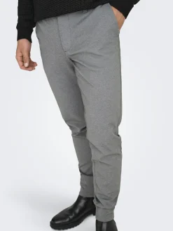 Only and Sons miesten housut Mark Pant, Medium Grey Melange