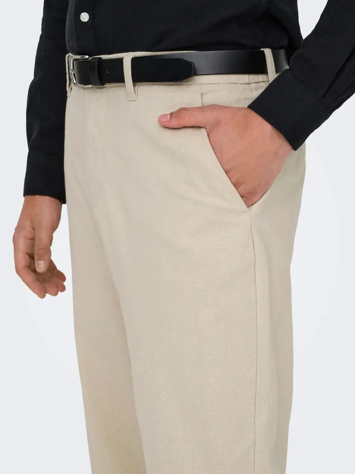 Only and Sons miesten housut Onsbob Loose Fit, Silver Lining