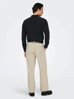 Only and Sons miesten housut Onsbob Loose Fit, Silver Lining