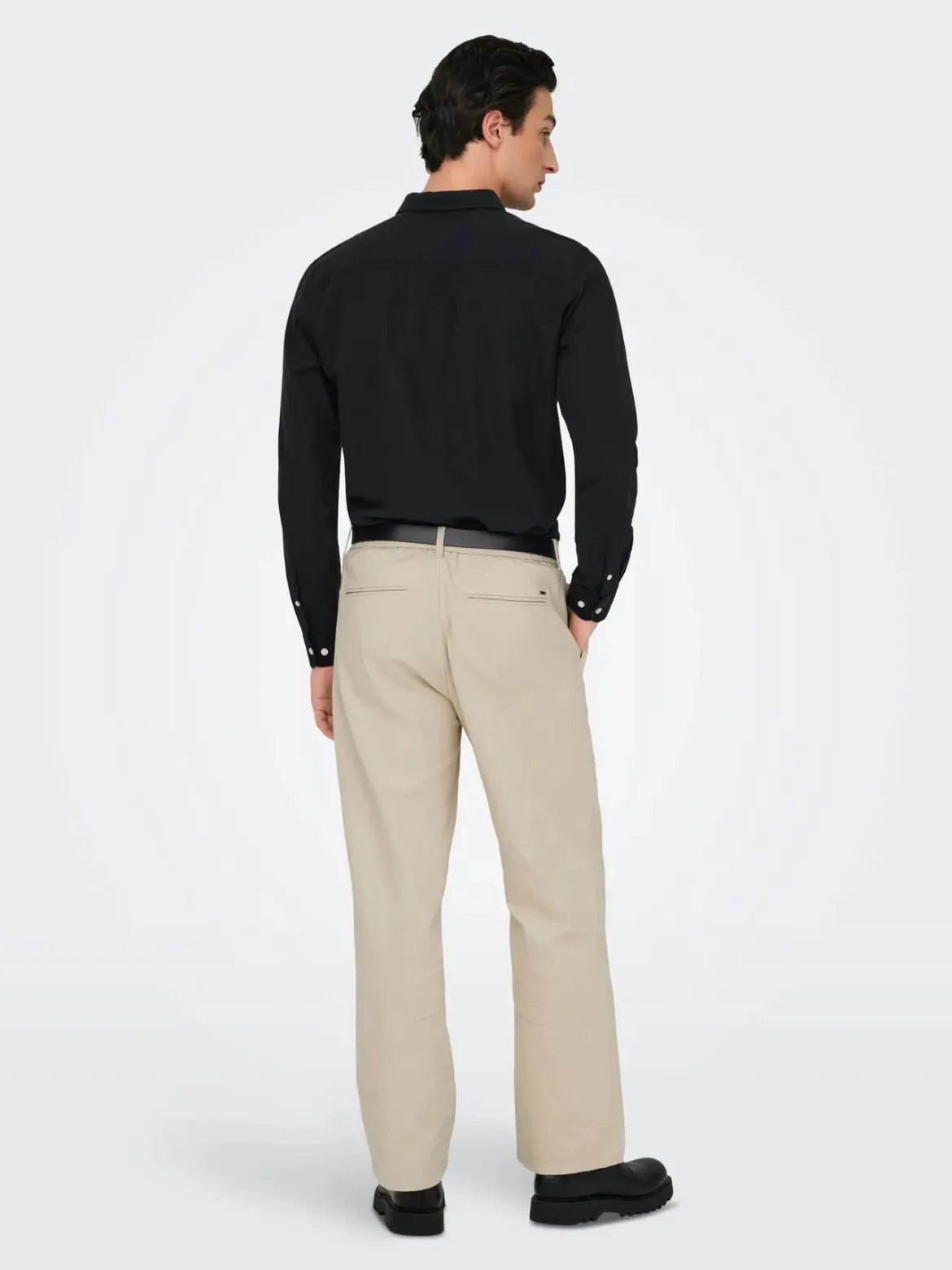 Only and Sons miesten housut Onsbob Loose Fit, Silver Lining