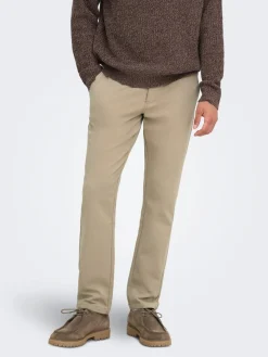 Only and Sons miesten housut Weft Reg Stretch 0651 Pants, Chinchilla